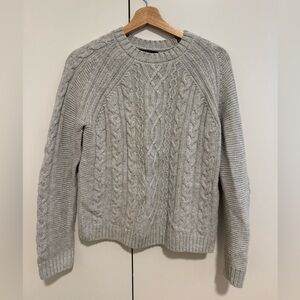 ABLE Claudette - Gray Cable Knit Sweater